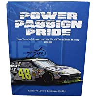 2X AUTOGRAPHED Jimmie Johnson & Chad Knaus #48 Power Passion Pride EXCLUSIVE LOWES EMPLOYEE EDITION (7X Inscription…