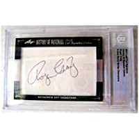 Roger Craig autograph signature cut Graded Slabbed (SF Giants Brooklyn Dodgers Reds) Beckett 2012 Leaf #RCCP 67 - MLB…