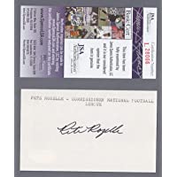 Pete Rozelle Signed Index Card with JSA Certification - NFL Cut Signatures