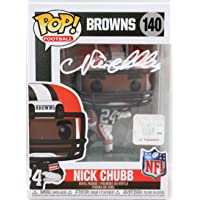 Nick Chubb Autographed Cleveland Browns Funko Pop Figurine- Beckett White