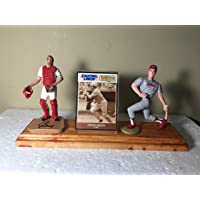 Johnny Bench Cincinnati Reds Gartlan Figure & Starting Lineup Figure Mounted Wood Plaque Display