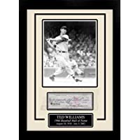 Ted Williams Facsimile Signed Autographed Personal Check Framed 8x10 Display