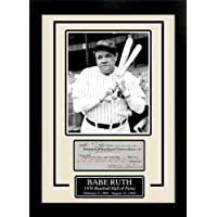 Babe Ruth Facsimile Signed Autographed Personal Check Framed 8x10 Display