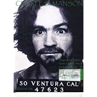 * CHARLES MANSON * Manson Family rare signed check/photo display
