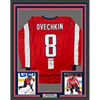Framed Autographed/Signed Alexander Alex Ovechkin 33x42 Washington Capitals Red Hockey Jersey JSA COA