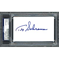 Tex Schramm Autographed 3x5 Index Card Dallas Cowboys President PSA/DNA #83721138