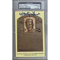 Whitey Ford Autographed Baseball Hall of Fame (New York Yankees) HOF Plaque Postcard - PSADNA Slab