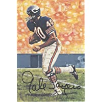 Gale Sayers Autographed Goal Line Art Card Chicago Bears Hall of Fame inductee 1977