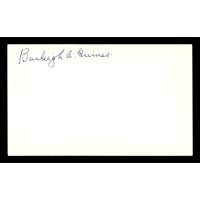 Burleigh Grimes Autographed 3x5 Index Card Brooklyn Dodgers SKU #174153