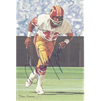 Charley Taylor Autographed Goal Line Art Card Washington Redskins Hall of Fame inductee 1986