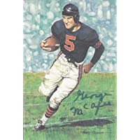 George McAfee Autographed Goal Line Art Card Chicago Bears Hall of Fame inductee 1966