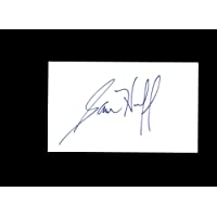 Sam Huff Hand Signed 3x5 Index Card Autograph NFL HOF New York Giants