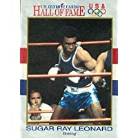 Autograph Warehouse 85052 Sugar Ray Leonard Hall Of Fame Olympic Card Boxing 1991 Impel No .29
