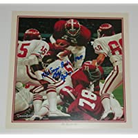 Major Ogilvie Signed Autographed Auto Alabama Crimson Tide Daniel Moore Calendar Print w/1980 Sugar Bowl MVP - Proof