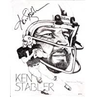 Limited Edition Print of Artwork of Ken "The Snake" Stabler Autographed By Ken