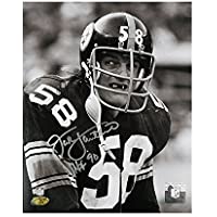 Jack Lambert Autographed Steelers 8x10 Photo (Black & White) - Lambert 58 Hologram