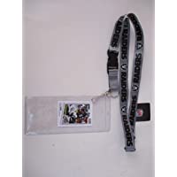 OAKLAND RAIDERS SILVER LANYARD WITH TICKET HOLDER PLUS COLLECTIBLE PLAYER CARD