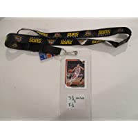 PHOENIX SUNS BLACK LANYARD WITH TICKET HOLDER PLUS COLLECTIBLE PLAYER CARD