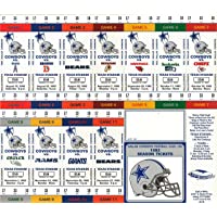 Dallas Cowboys 1992 Uncut Regular Season Ticket Holder Stubs-Full Sheet of 11 Games W/Dates, Schedules & Season Ticket…