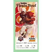 2007 Fiesta Bowl Game Ticket - Section 123 Row 39 Seat 25 - Boise State Broncos - Oklahoma Sooners