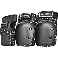 Dark Lightning Adult/Youth/Junior Knee Pads Elbow Pads Wrist Guards 3 in 1 Protective Gear, for Skateboard,Roller Skate…