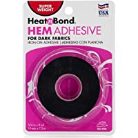 HeatnBond Hem Iron-On Adhesive, Super Weight, 3/4 Inch x 8 Yards, Black