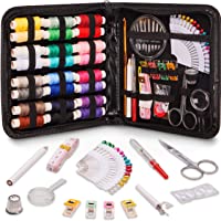 ARTIKA Sewing Kit for Adults and Kids - Beginner Friendly Set w/ Multicolor Thread, Needles, Scissors, Thimble and Clips…