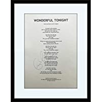 Framed Eric Clapton Lyric Sheet Authentic Autograph with Certificate of Authenticity