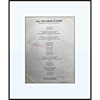 Framed Paul McCartney 1967 Lyric Sheet Authentic Autograph with Certificate of Authenticity