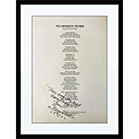 Framed Stevie Nicks Lyric Sheet Autograph with Certificate of Authenticity