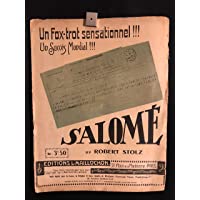Salome 1922 Robert Stolz Movie Piano Sheet Music Book
