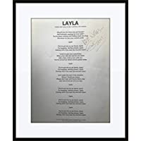 Framed Eric Clapton Lyric Sheet Authentic Autograph with Certificate of Authenticity