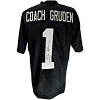 Jon Gruden Signed Raiders Custom Football Jersey JSA Witness 156404