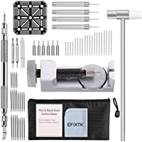 Watch Band Strap Link Pins Remover Repair Tool,24 in 1 Kit with 6 Extra Tips Replacement,20PCS Cotter Pin,Spring Bar…