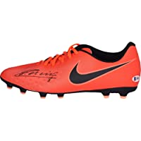 Andres Iniesta FC Barcelona Autographed Red Shoe - Autographed Soccer Cleats