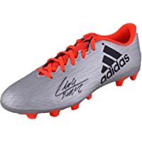 Luis Suarez Barcelona Autographed Adidas Silver and Orange Cleat - BAS - Autographed Soccer Cleats