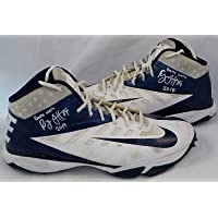 Ryan Griffin Houston Texans Autographed 2014 Nike Game Worn Cleats Blue/White - NFL Autographed Game Used Cleats