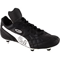 Pele Brazil Autographed Black & White Vintage Puma Cleats - Autographed Soccer Cleats
