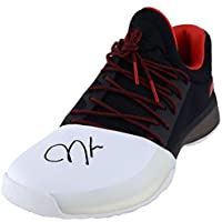 JAMES HARDEN Autographed Rockets Adidas Black and Red Individual Shoe FANATICS - Autographed NBA Sneakers