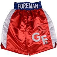 George Foreman Autographed Red Everlast Boxing Trunks - JSA - Autographed Boxing Robes and Trunks