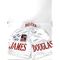 James Buster Douglas Signed Autograph Boxing Trunks TYSON Knockout Inscribed JSA Witnessed Certified