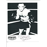 Carmen Basilio US Marine HOF Boxing Champ USMC Signed Autograph Photo - Autographed Boxing Equipment