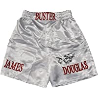 James "Buster" Douglas Autographed White Boxing Trunks 2-10-90 Inscription (JSA) - Autographed Boxing Robes and Trunks