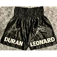 Sugar Ray Leonard Roberto Duran Dual Signed Boxing Trunks - PSA DNA COA - Autographed Boxing Robes and Trunks