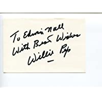Willie Pep Boxing World Featherweight Champ HOF Signed Autograph - Autographed Boxing Equipment