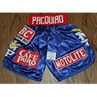 Manny Pacman Pacquiao Signed Autographed Auto Boxing Trunks Beckett Bas #s07469 - Autographed Boxing Robes and Trunks