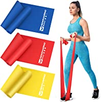 Resistance Bands Set - Exercise Bands for Physical Therapy, Yoga, Pilates, Rehab and Home Workout, Non-Latex Elastic…