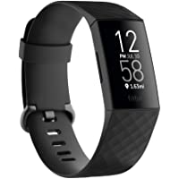 Fitbit Charge 4 Fitness and Activity Tracker with Built-in GPS, Heart Rate, Sleep & Swim Tracking, Black/Black, One Size…
