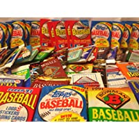 100 Vintage Baseball Cards in Old Sealed Wax Packs - Perfect for New Collectors