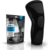 POWERLIX Knee Compression Sleeve - Best Knee Brace for Knee Pain for Men & Women – Knee Support for Running, Basketball…